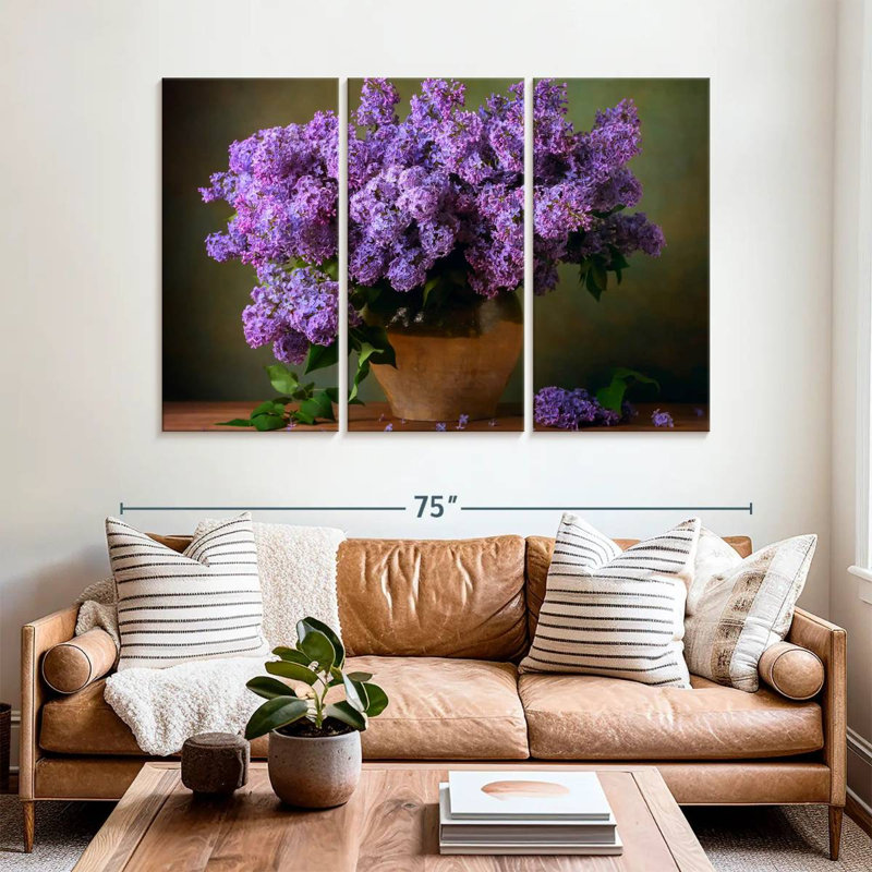 Bouquet de lilas mauves Harnek, H 42 po x l 65 po