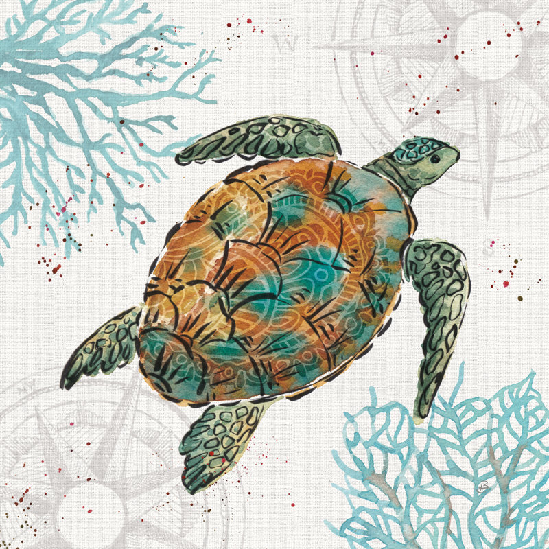 «Ocean Finds IV» par Daphne Brissonnet, reproduction d'art sur toile tendue, H 30 po x l 30 po