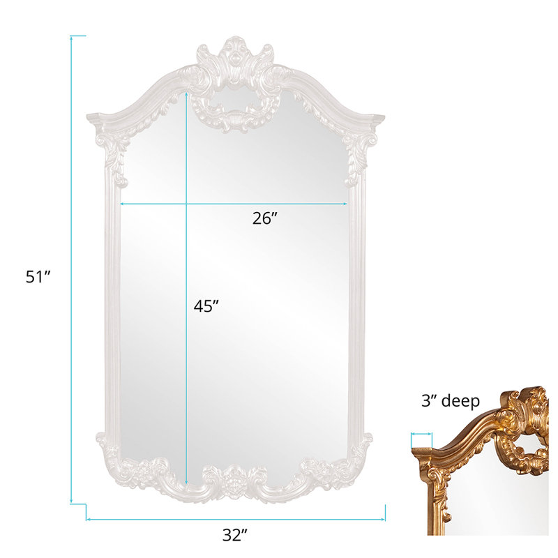 Miroir décoratif Wycombe, blanc
