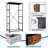 4 Drawer Dresser for Bedroom, Narrow Chest of Drawers, Wooden Top and Study Iron Frame 18"x37.5"-(WxH)
