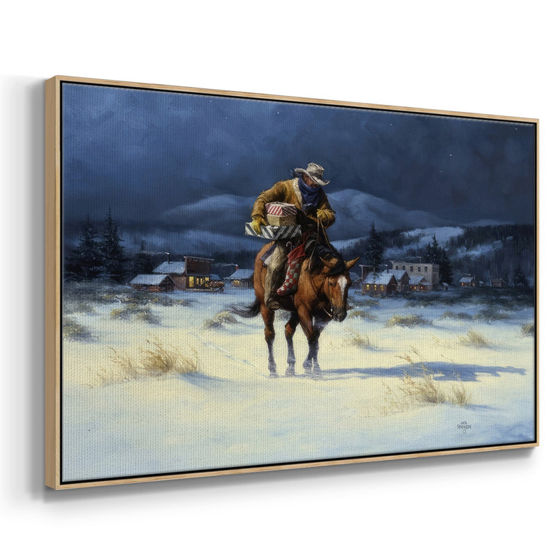 Ramener Noël à la maison, Papier encadré naturel, H 25 po x l 37 po x P 1,5 po