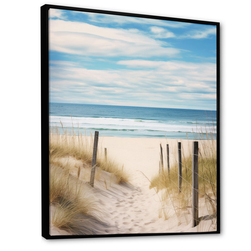Brasen Path To The Beach VI, reproduction d'art sur toile encadrée, Noir, H 20 po x l 12 po x P 1 po