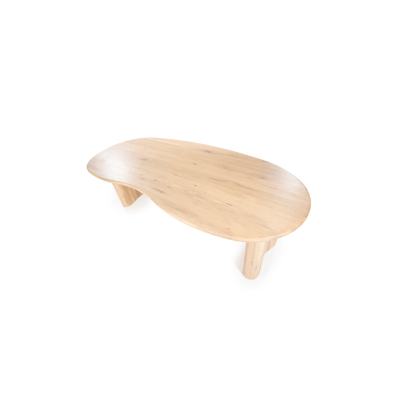Dining Table Oval Solid Oak Dining Table, 30"H x 43"L x 98"W, Natural
