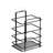 5-Piece Black Hanging Shower Caddy Set - Adhesive Storage with Shelves, Soap Holders & Hook