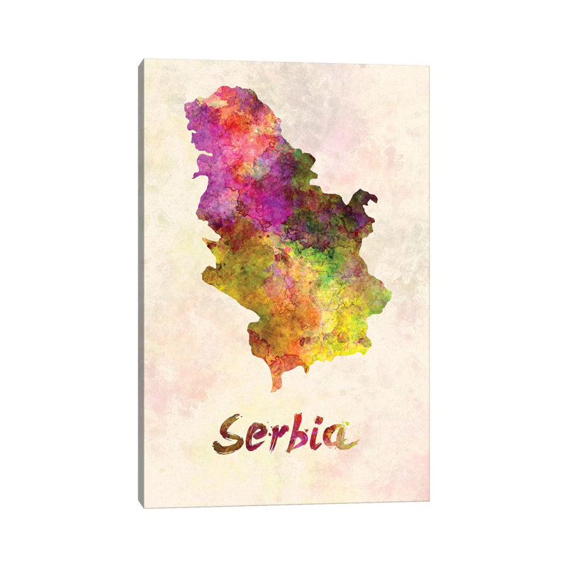 «Sergueia in Watercolor» par Paul Rommer, impression sur toile tendue, H 18 po x l 12 po x 1,5 po
