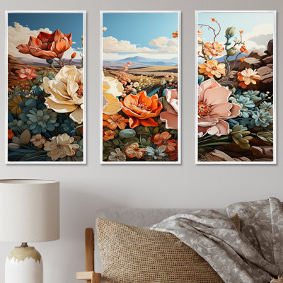 Ensemble d'art moderne sur toile Modern Cactus Country Charm