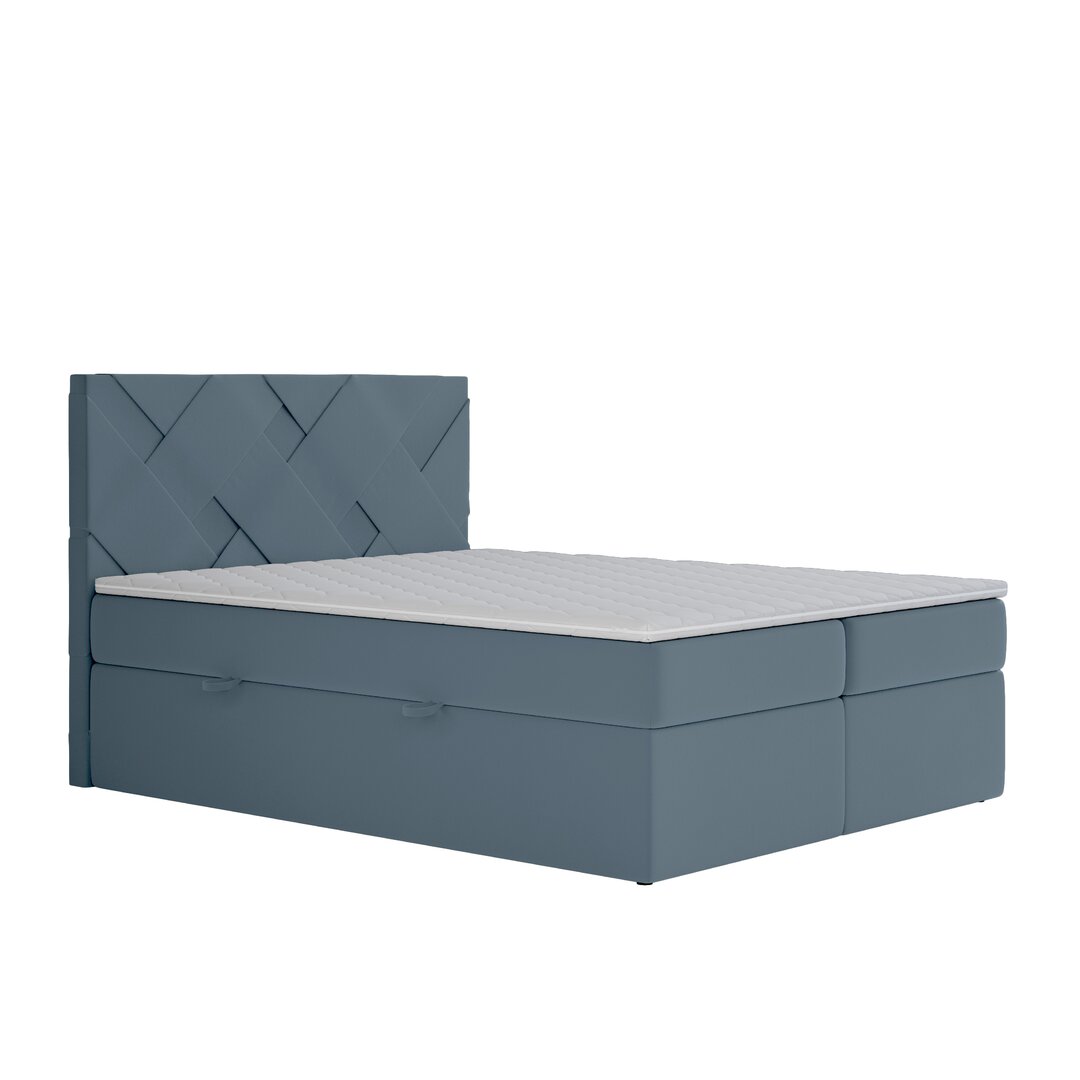 Boxspringbett Aghaboy mit Topper und Bettkasten