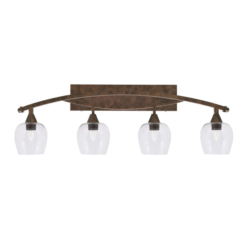 Bow 4 Light Bath Bar, Bronze