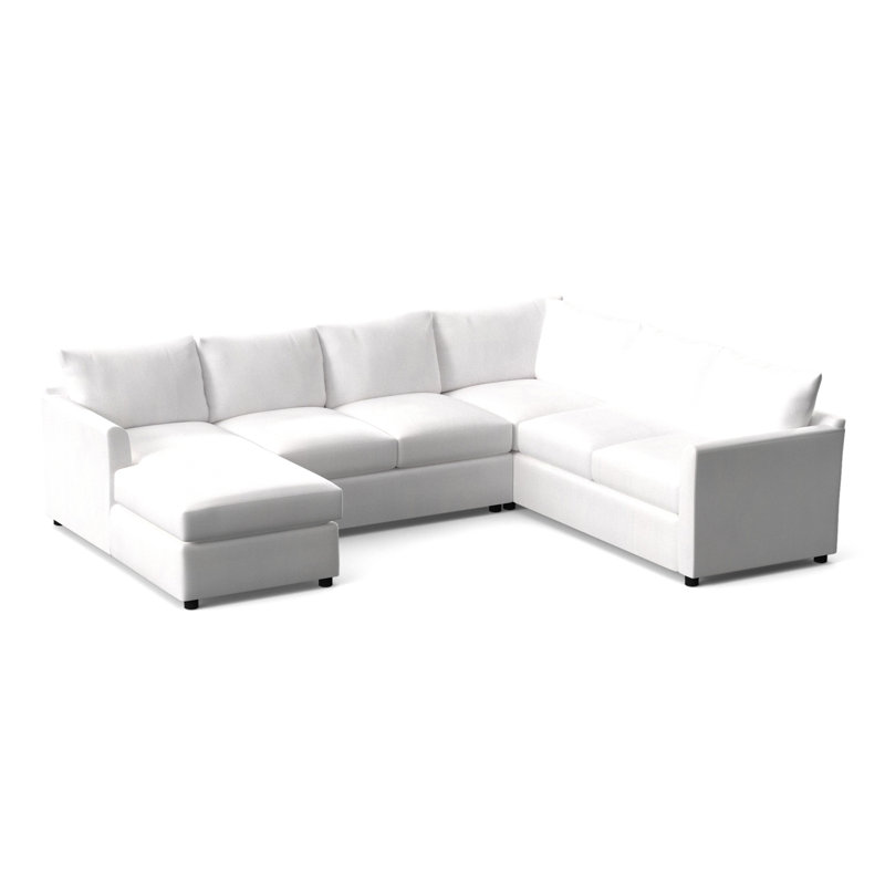 Canapé modulaire rembourré 3 pièces Cecelia, Égéen Vault, Orienté vers la droite