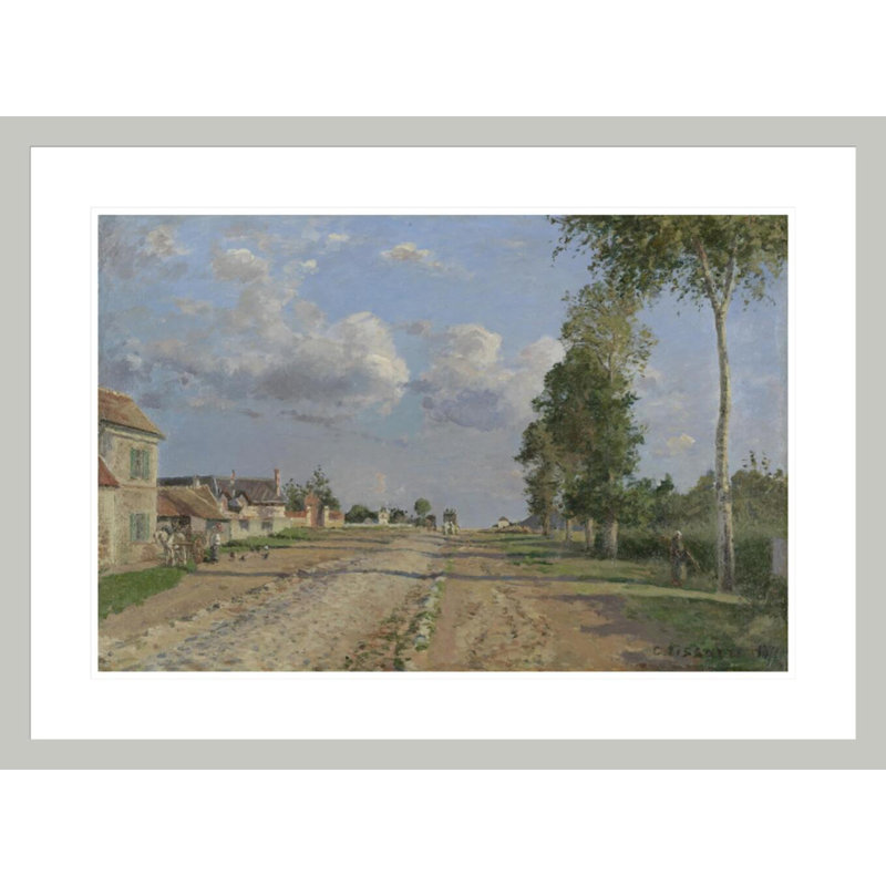 Route de Versailles Rocquencourt par Camille Pissarro, impression giclée sur cadre, 21.73" H x 29.5" W