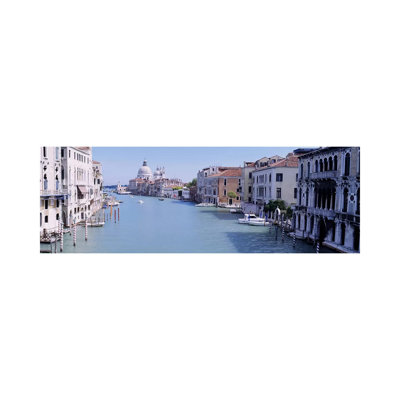 Buildings Along A Canal, Santa Maria Della Salute, Venice, Italy - Wrapped Canvas Panoramic Print