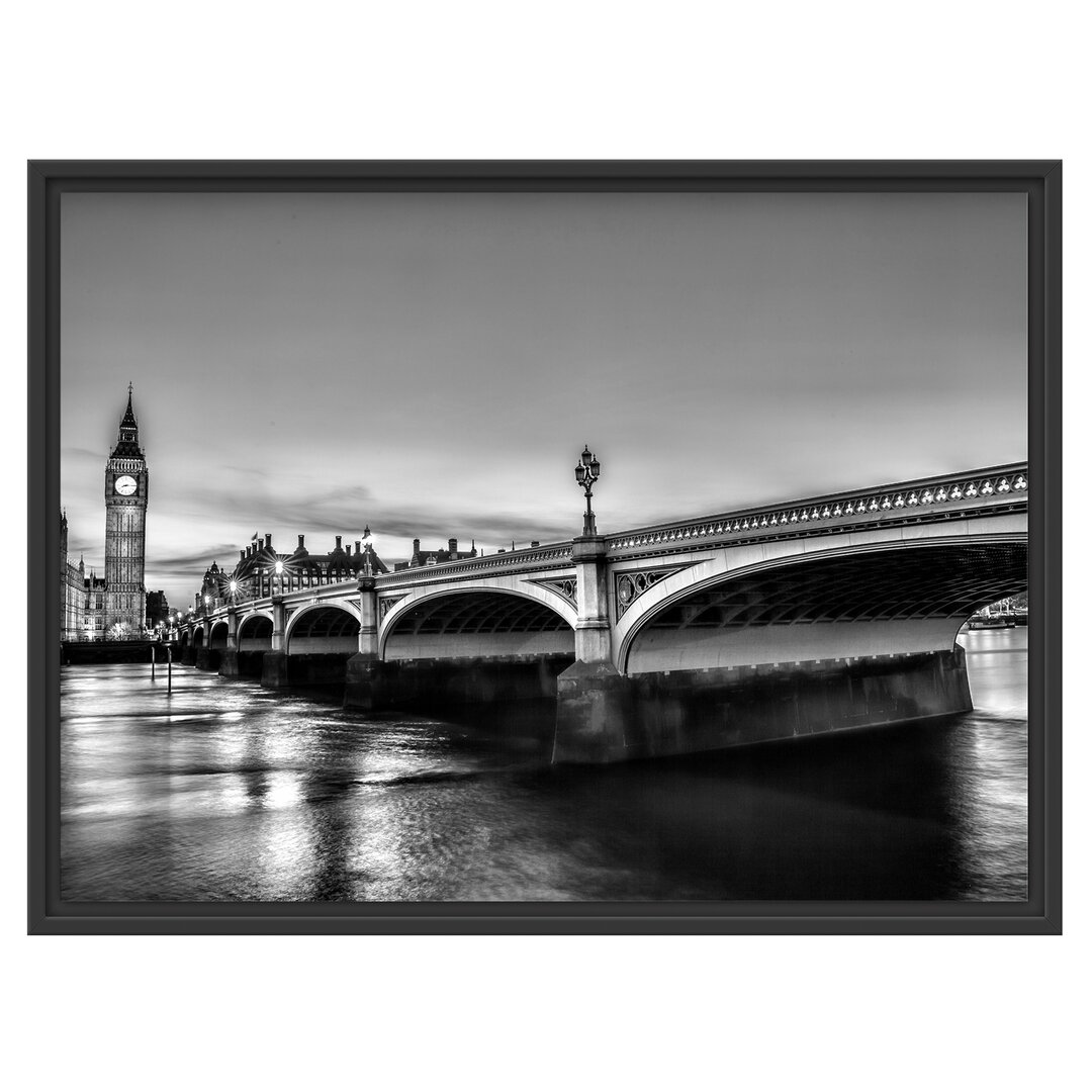 Gerahmtes Wandbild Westminster Bridge Big Ben