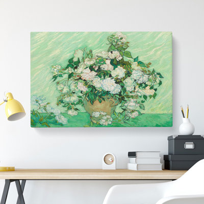 Roses Vol.1 by Vincent Van Gogh - Wrapped Canvas Painting
