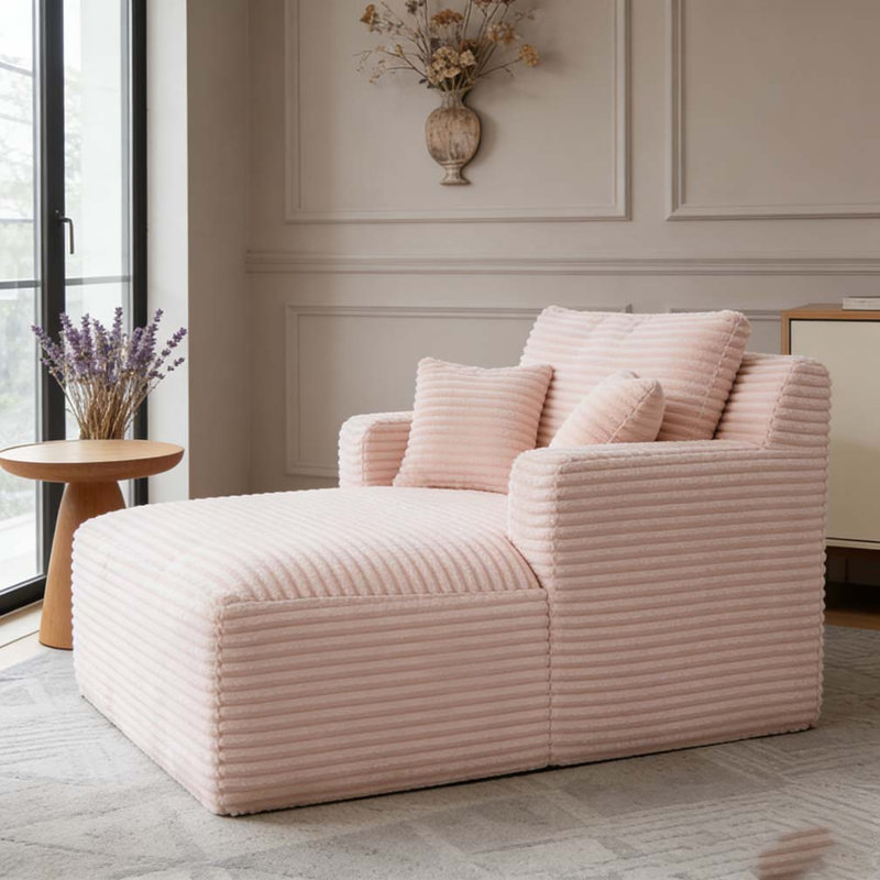 Chaise d'intérieur simple pour canapé, Rose