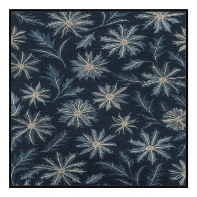 Machine Washable Botanical Gray Area Rug