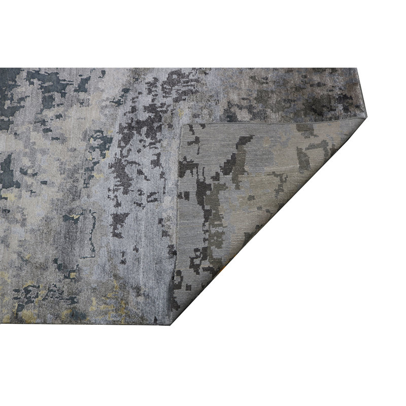 Hand Woven Wool Abstract Area Rug, Rectangle 10' x 14'