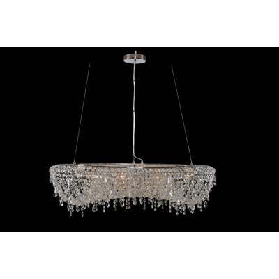 Voltare 8 LT Chrome/Clear Chandelier Allegri