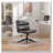 Bizerte Adjustable Swivel Criss-Cross Chair,Wide Seat/ Office Chair /Vanity Chair,Gray-550765657