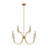 Florian 36-inch 8-light Brushed Gold and Clear Glass Chandelier-2092069460-2084698128