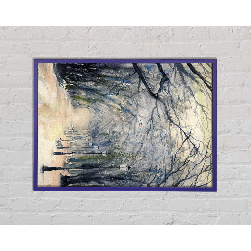 Tree Canopy Walk - Single Picture Frame Print, Black Framed Paper, 59.7cm H x 84.1cm W x 3.4cm D