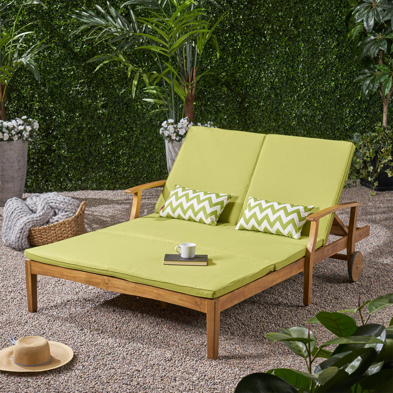 Perla Double Chaise Lounge, Green