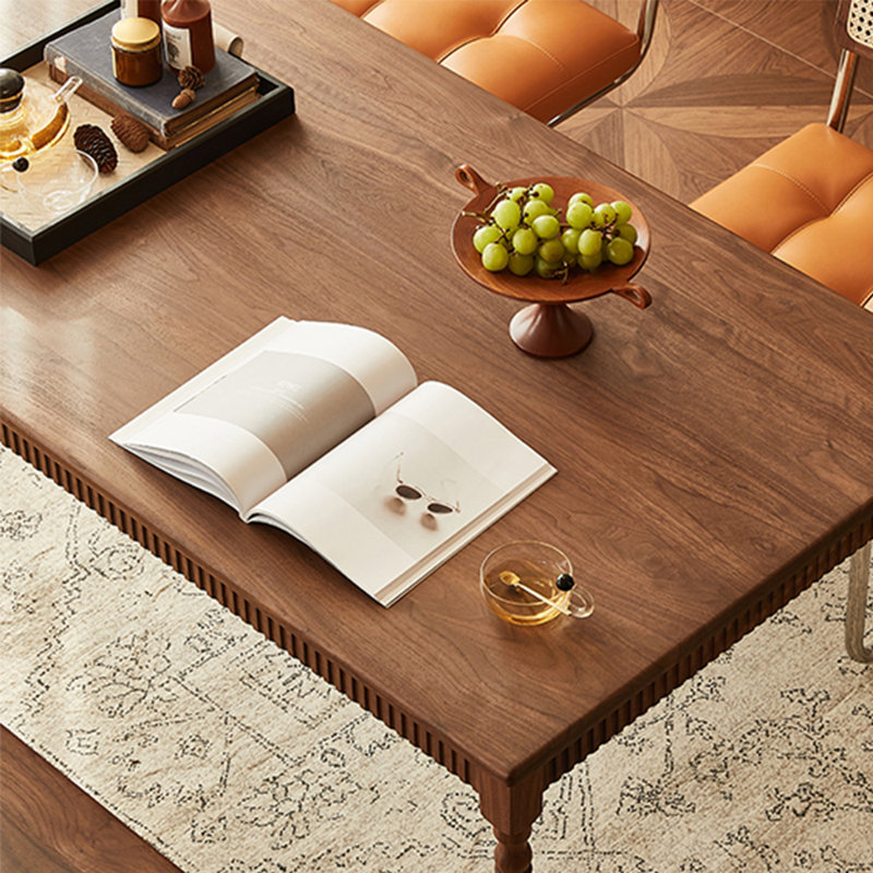 Ensemble de salle à manger rectangulaire en bois massif 31,4 po, H 29,5 po x L 70,8 po x l 31,4 po