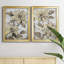 Poinsettia Study I - Ensemble de 2 peintures sur toile encadrées-96792312-96792316