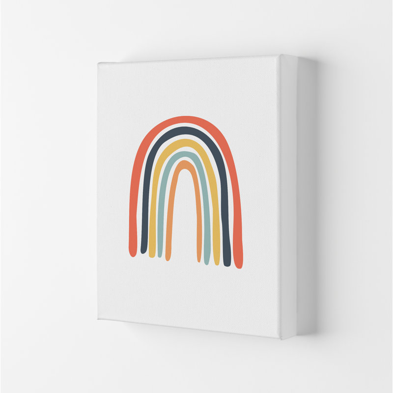 Rainbow On White Original - Print, 30cm H x 21cm W x 1cm D, No Frame