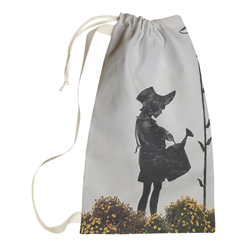 Fabric Laundry Bag with Handles, Small (29" H x 18" W x 1" D)