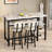 Modern 3-Piece Bar Table Set with PU Cushion Stools & 3-Tier Storage-1651480216
