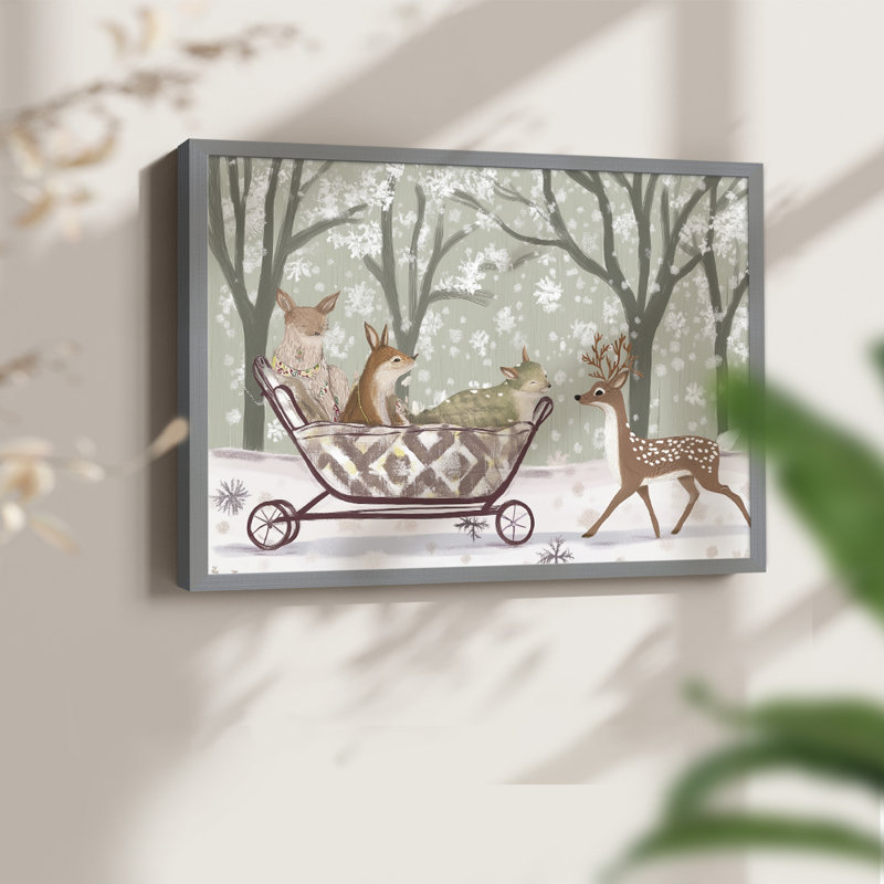 Chirstmas Art-XLVI -Framed Print - Restickable, H 22 po x l 28 po, Gris