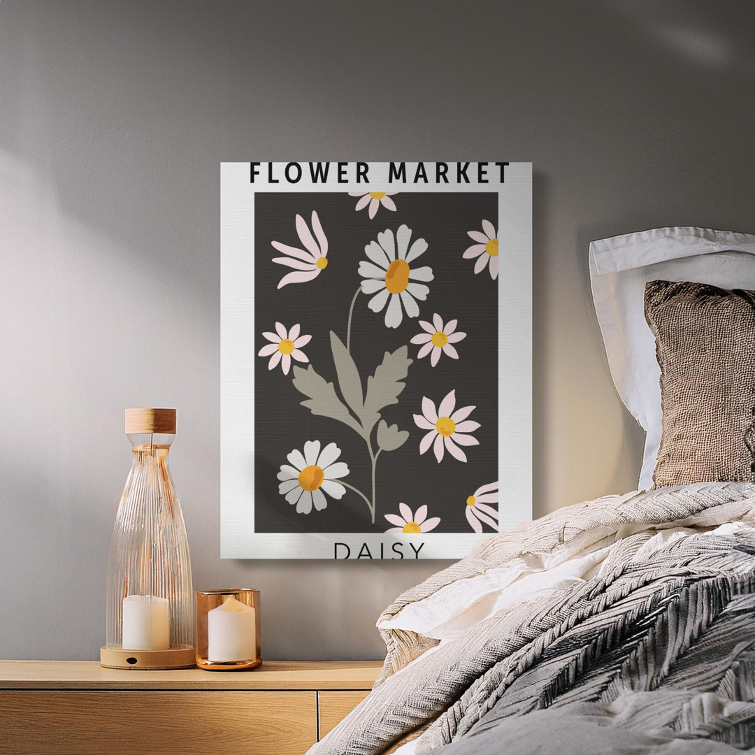 Modern Daisy Flower Market Canvas