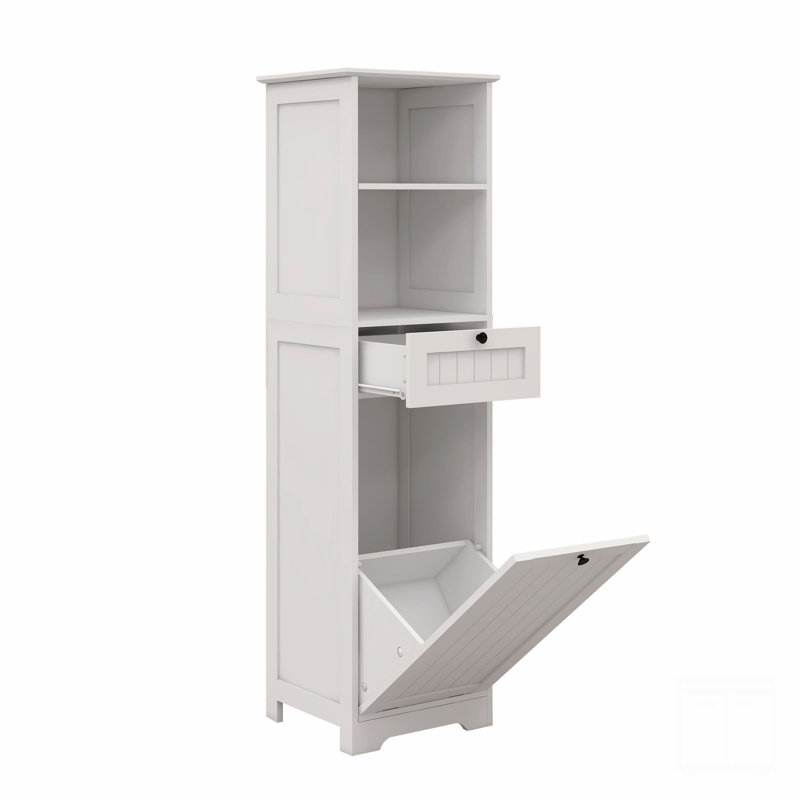 Armoire de trieur de linge inclinable à un compartiment et un tiroir