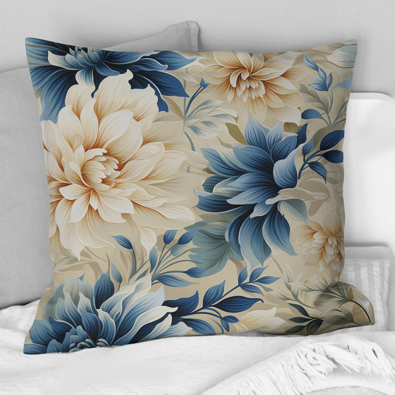 Motif tropical de dentelle tropicale - Coussin Abstrait corail multicolore abstrait, H 16 po x l 16 po
