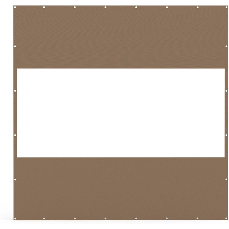 Rideau transparent d'extérieur robuste, H 95,3 po x l 83 po, Brun