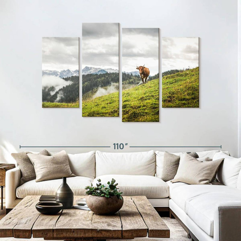 Alvord Lone Mountain Cow, 54" H x 84" W