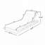 Chaise longue de patio en bois