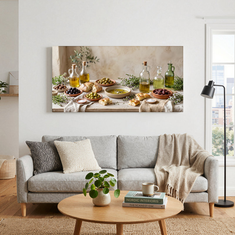 Ensemble de 1 tableau sur toile à l'huile d'olive, 32“W x 16”H, Wrapped Canvas