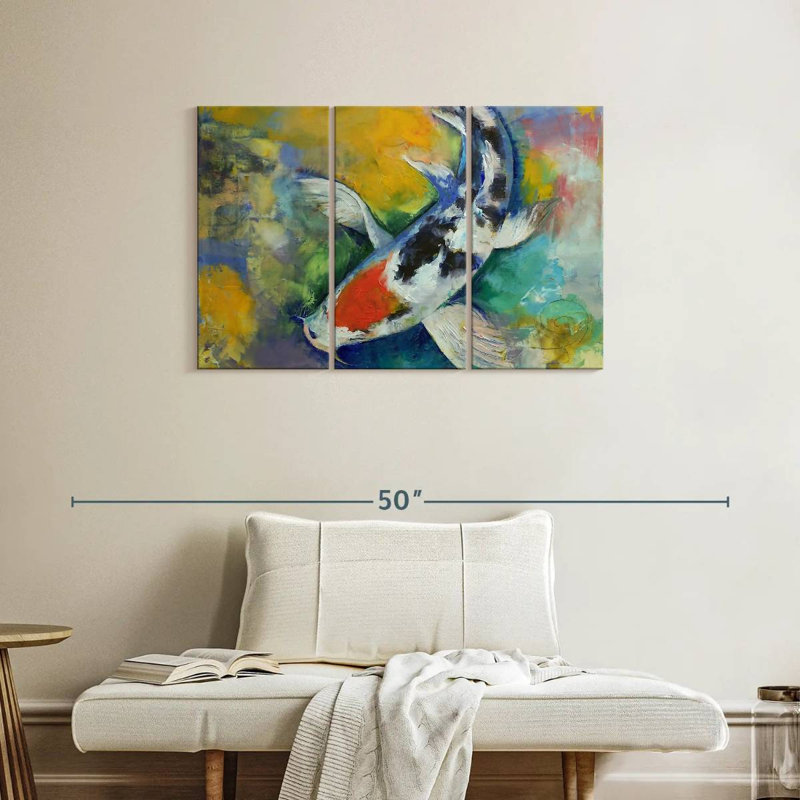 Tancho Sanke Koi, 24" H x 38" W