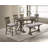 1Pc Rustic Upholstered Counter Height Dining Bench Rich Wood Finish Wooden Dining Room Furniture Brown-2103606829