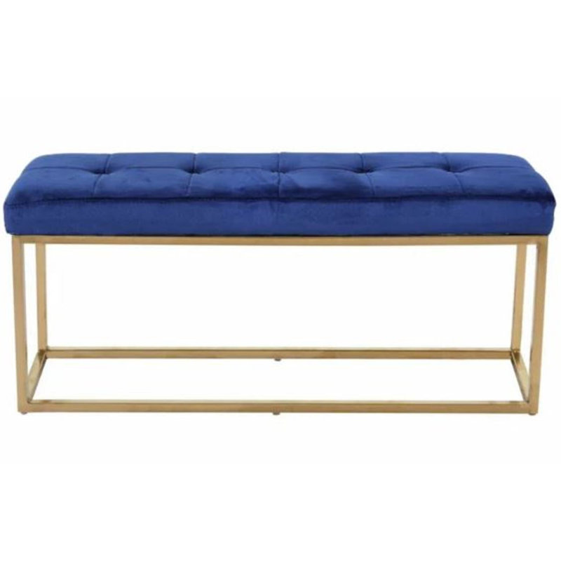 Banc rembourré très grand, Bleu