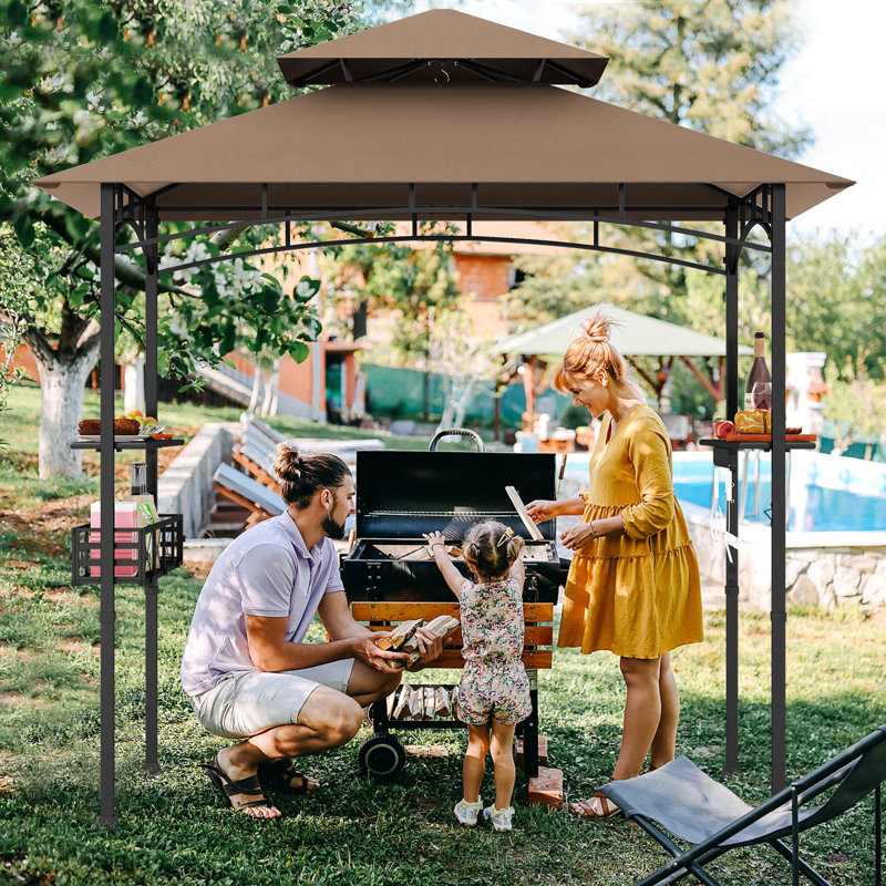 BBQ Grill Gazebo, Brown