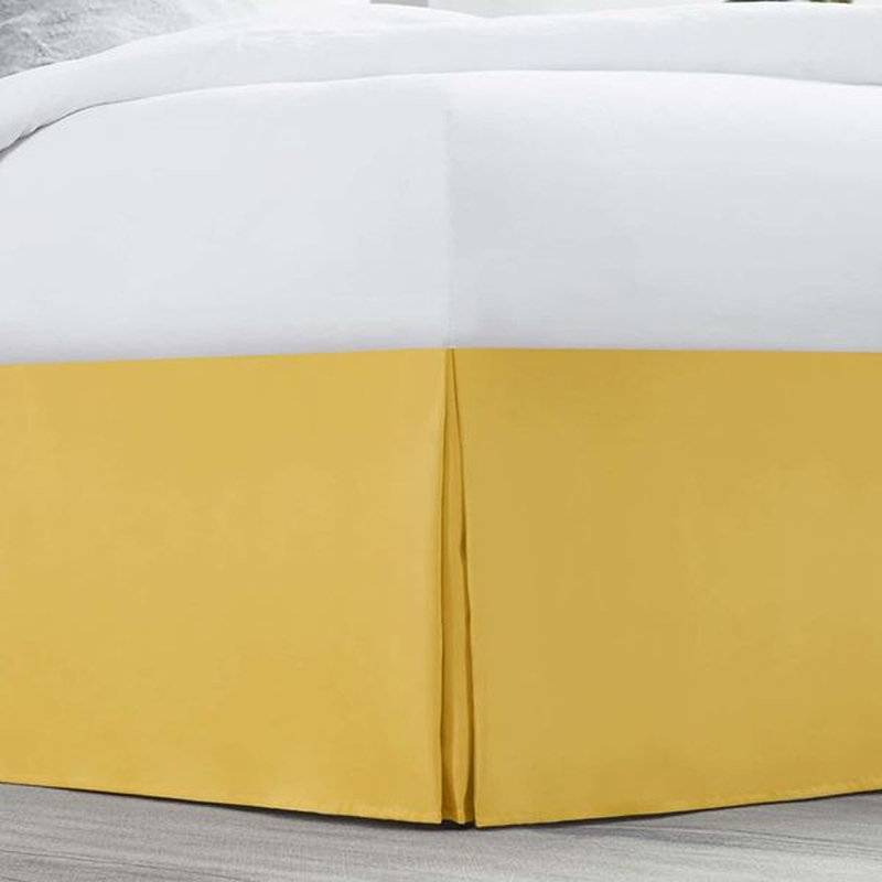 Luxury Pleated 14" Bed Skirt, Yellow, Full