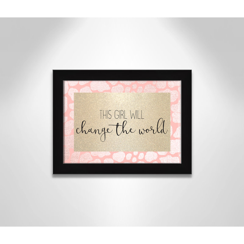 This Girl Will, impression sur papier, H 12 po x l 16 po x P 0,63 po, Cadre blanc