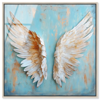 Art mural Wings par Art Remedy, cadre argenté, 24 x 24