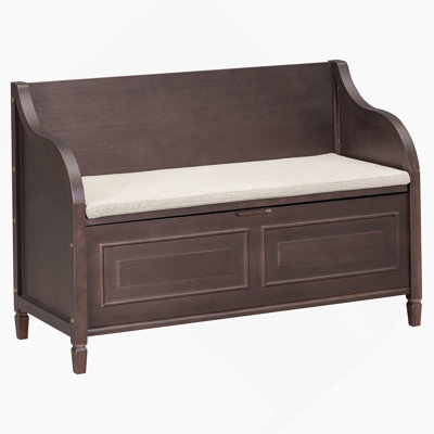 Banc de rangement rustique multifonctionnel (espresso)