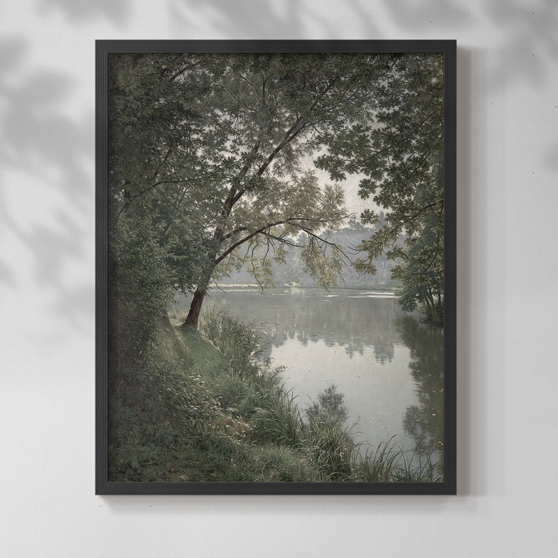 «Vintage Landscape XL III» sur papier, Noir