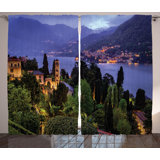 Polyester Semi Sheer Curtain Pair