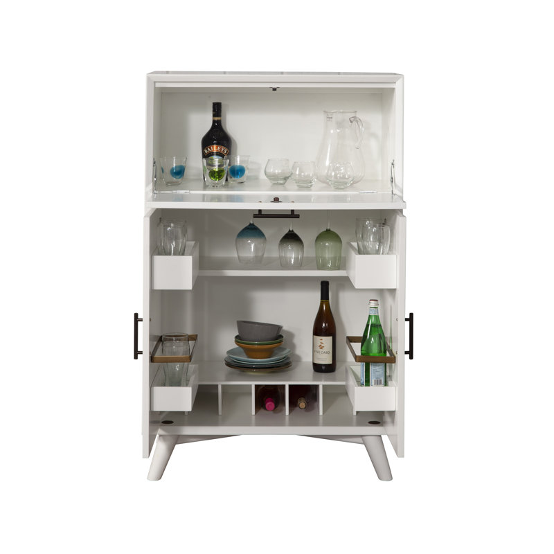 Armoire bar Williams, Blanc