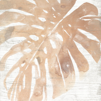 Neutral Palm Fossil I by June Erica Vess - Wrapped Canvas Painting